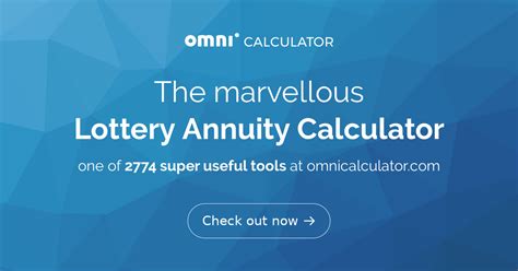 lottery annuity calculator|Lottery Annuity Calculator .
